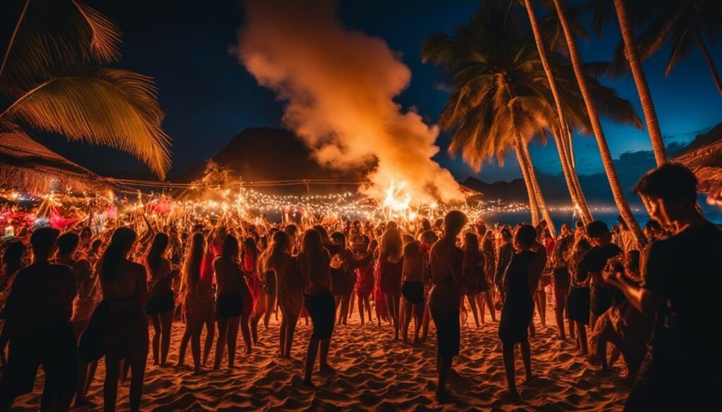 Beach party in Thailand