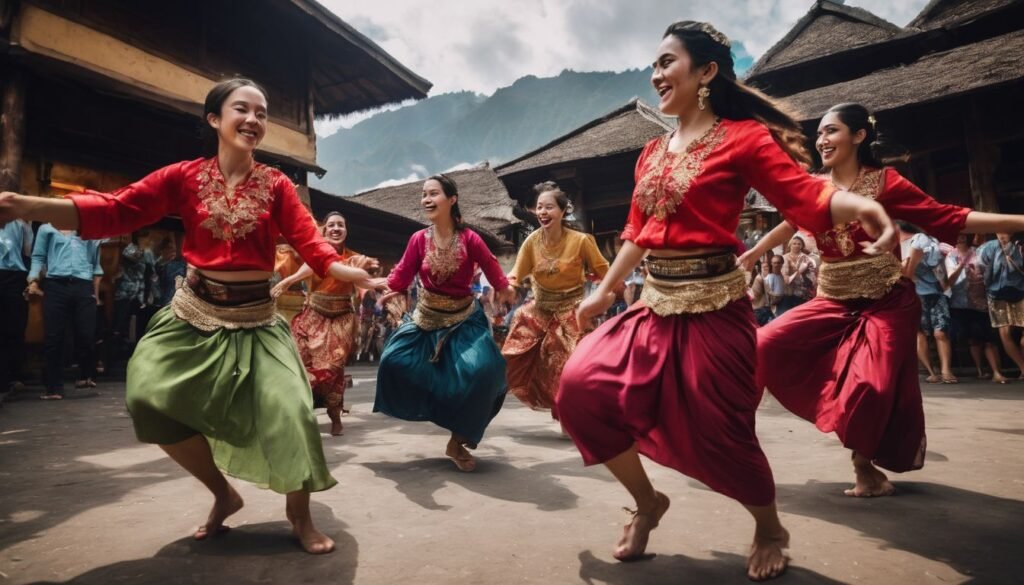 indonesian women dancing