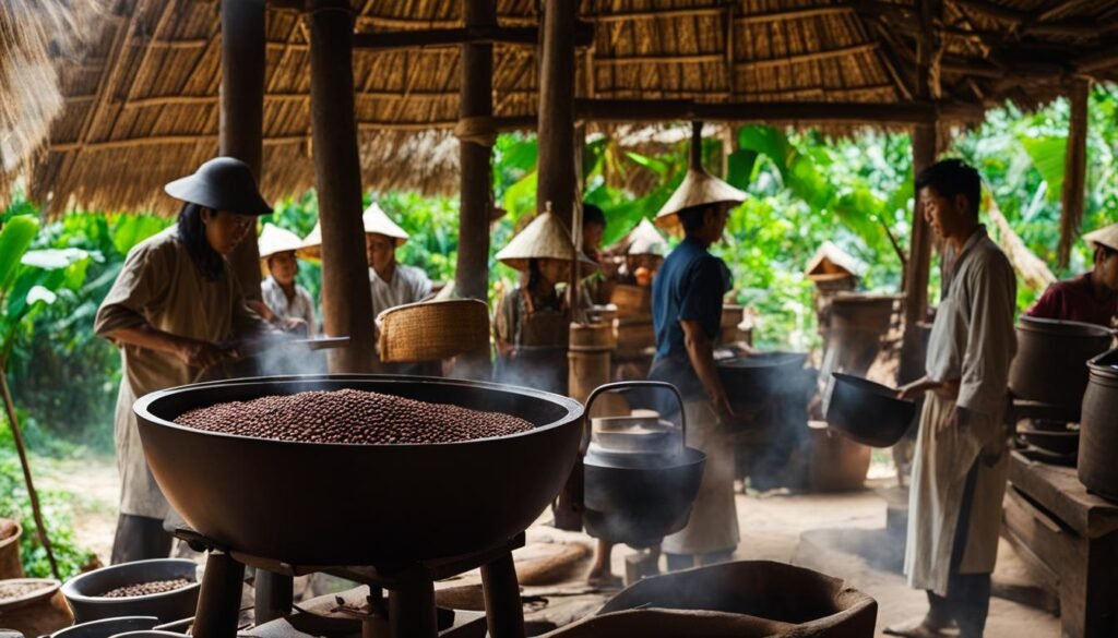 artisanal coffee roasting in Southeast Asia