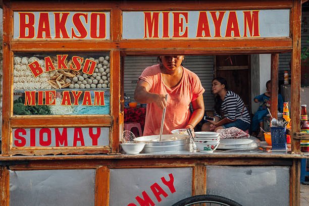 indonesian streed food stall